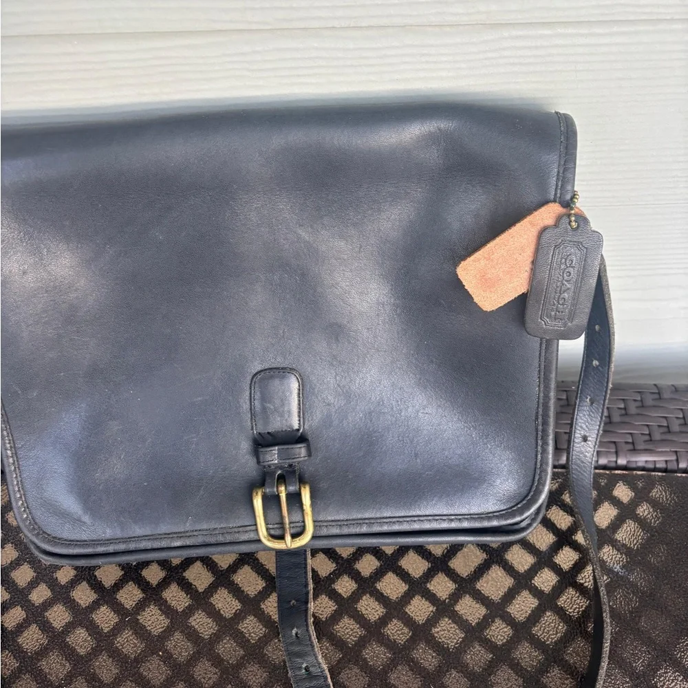 Coach Black Leather Men's Bag - Picture 5 of 6